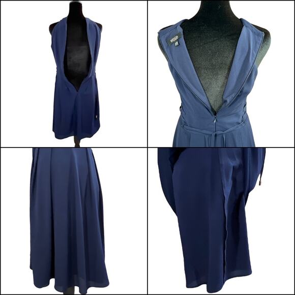 Kensie Sleeveless Short Fit & Flare Corset Dress Navy Blue Size 2 - Picture 7 of 11